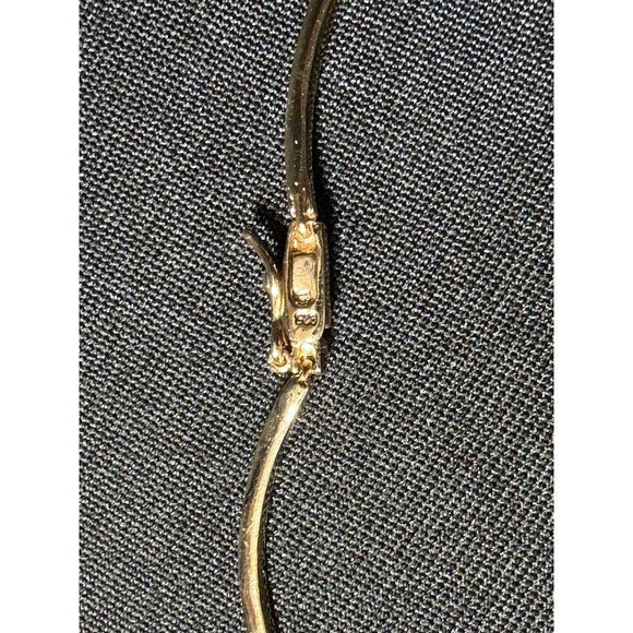 Classic Golden Citrine Red Garnet Scaloped Gold Over Sterling Silver Necklace - Picture 5 of 8